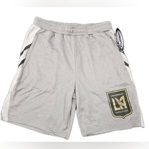 NEW! Los Angeles Football Club LAFC Soccer Shorts Mens M Gray MLS Polyester NWT